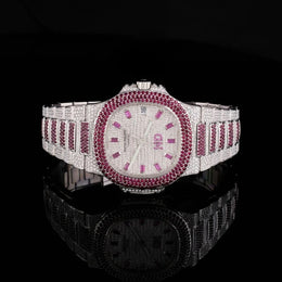 Luxury Unleashed Ruby & Diamond-Encrusted Precision TimepieceBy CrownIce