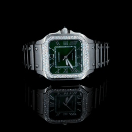 Diamond Forest - Bold Green Dial Meets Sparkling Brilliance By CrownIce